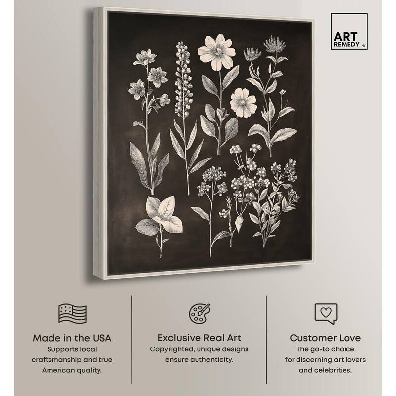 Herbarium on Dark Canvas by Art Remedy