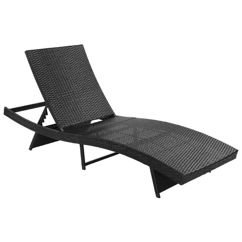Outdoor Garden Patio Wicker Chaise Lounge Chair with Cushion