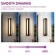 preview thumbnail 11 of 23, Rennnsan Modern Black Rectangular Linear LED Outdoor Wall Lights/Sconce Lighting