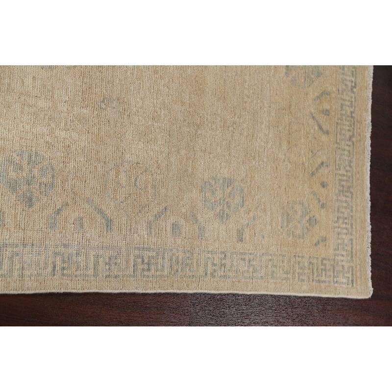 Vegetable Dye Traditional Oushak Turkish Wool Area Rug Hand-knotted - 5'6" x 9'5"