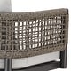 preview thumbnail 8 of 10, Alegria Outdoor Patio Swivel Counter Stool in Aluminum with Rope and Cushions