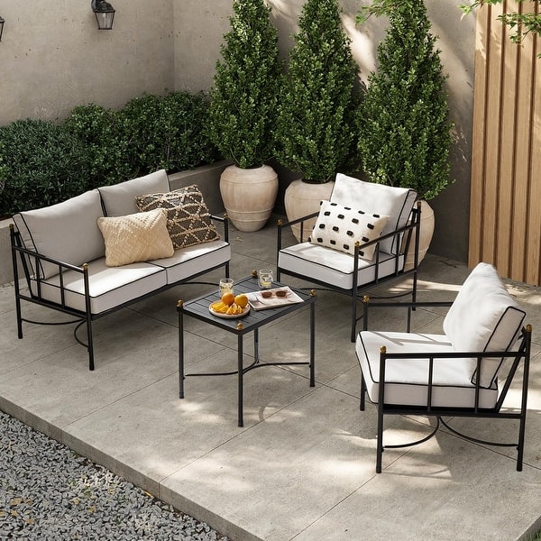 slide 2 of 39, Mopio Odelia Patio Furniture, Outdoor Sectional Conversation Set