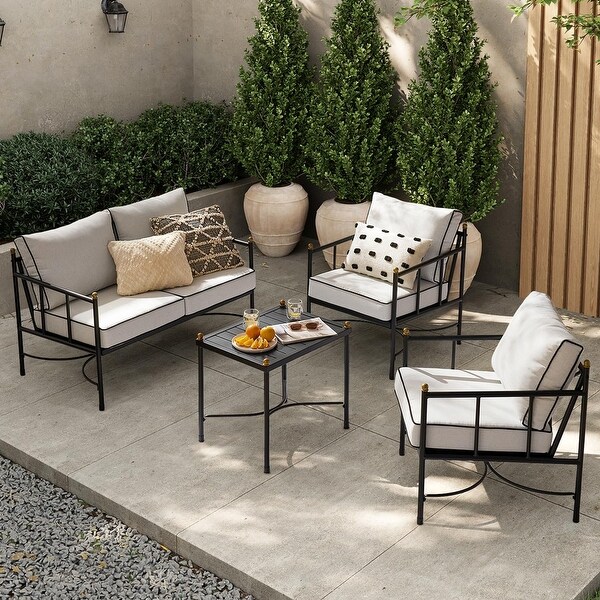 Outdoor sectional conversation set hotsell