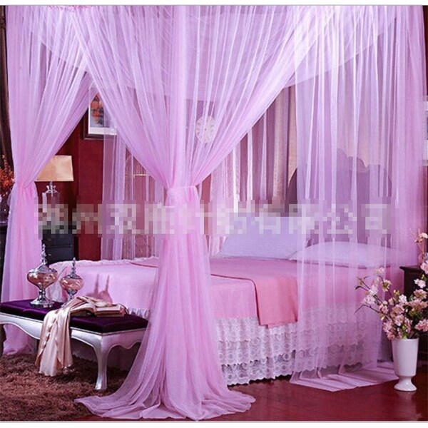 Shop Square Mosquito Net Bed Canopy Fly Screen and Hooks ...