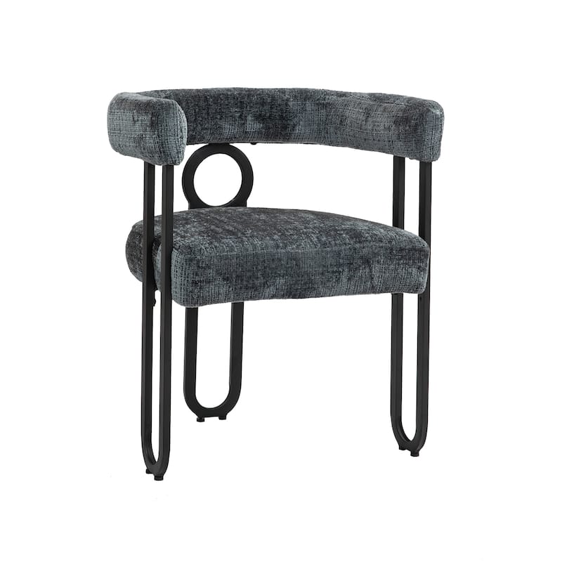 Upholstered Accent Chair Barrel Side Chair Set of 2