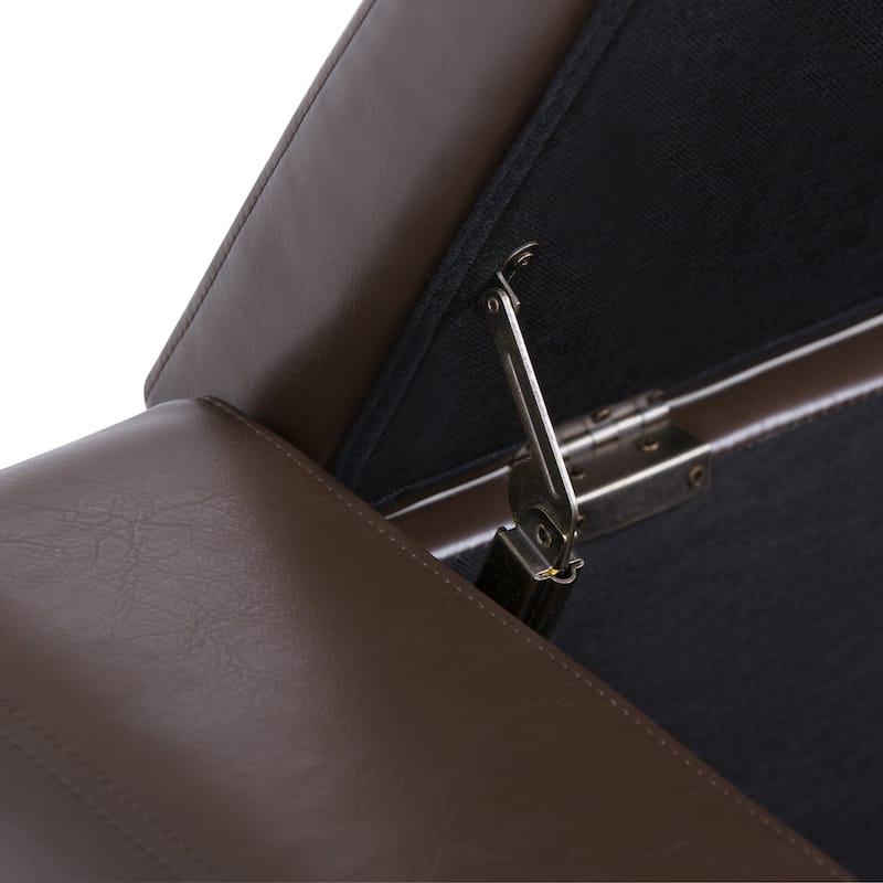 WYNDENHALL Santa Fe 51 inch Wide Contemporary Rectangle Storage Ottoman