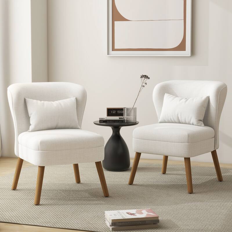 2 Set Modern Armless Accent Chair