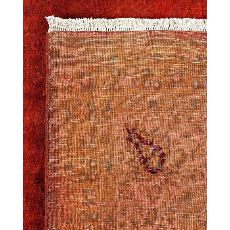 Fine Vibrance, One-of-a-Kind Hand-Knotted Area Rug - Orange, 8' 1" x 10' 7" - 8' 1" x 10' 7"