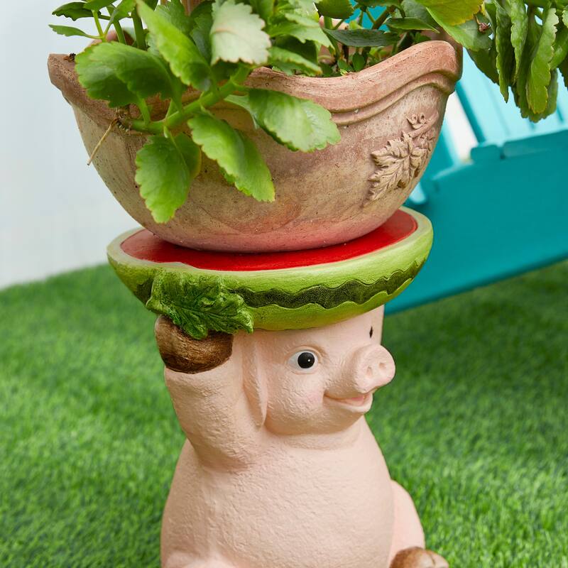 Glitzhome 12.5"H Decorative Garden Stool or Planter Stand