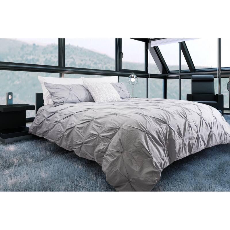 Gouchee Home Victoria Duvet Cover Queen Set - Silver - Queen