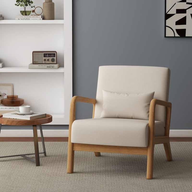 Upholstered Arm Chair with Cution Modern Side Accent Chairs - 25.8"W x 28.7"H x 32.3"D