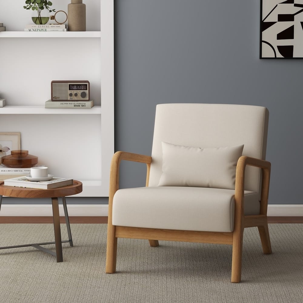 Upholstered Arm Chair with Cution Modern Side Accent Chairs - 25.8"W x 28.7"H x 32.3"D