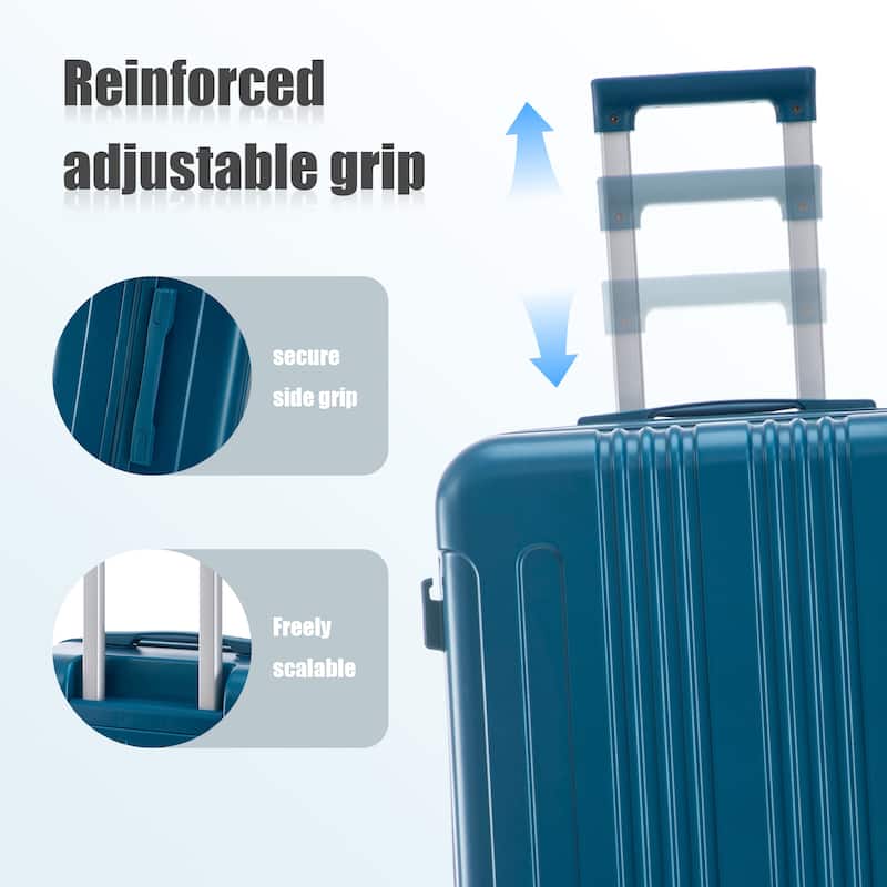 20"/24"/28" 3 pcs/set in ABS Spinner Wheel Luggage, Carry on Suitcase, Matching Color, TSA Combination Lock