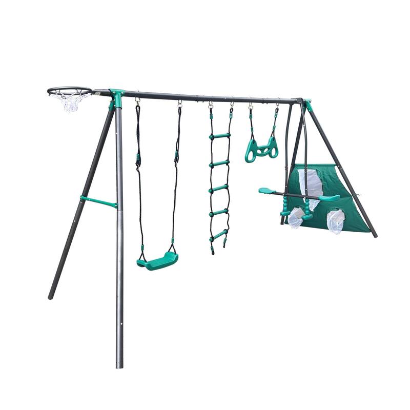 4 Function Swingset with Metal Plastic Swing Seat