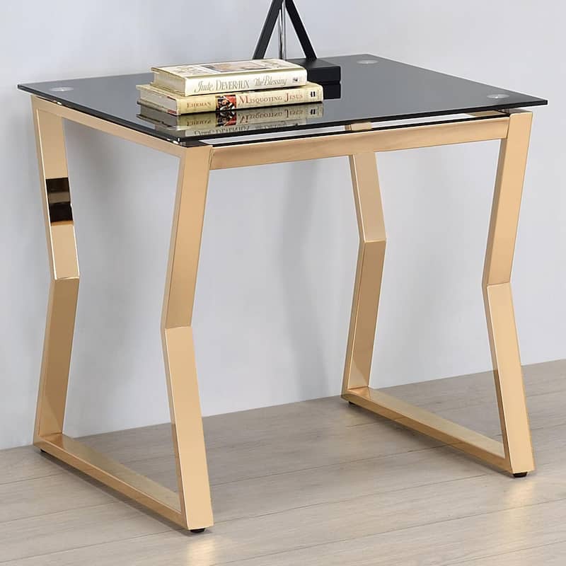 Kiloran Contemporary 24-inch Glass Top Side Table by Furniture of America