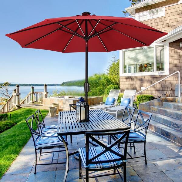electric poweed patio umbrella Amazon.com : Electric Patio Umbrella Heater, Folding Outdoor Electric  Infrared Space Heater with 3 Heating Panels for Pergola Or Gazebo Parasol  1500W Fan Heater,Black : Patio, Lawn & Garden