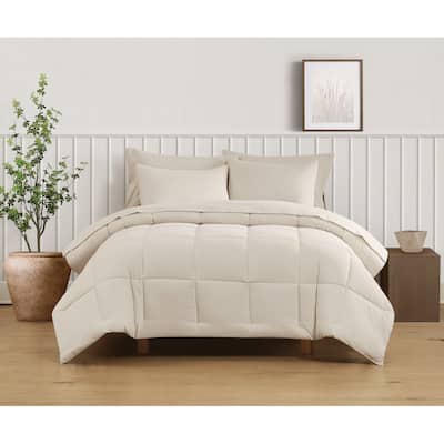 Truly Soft Green Recycled Solid Comforter Set