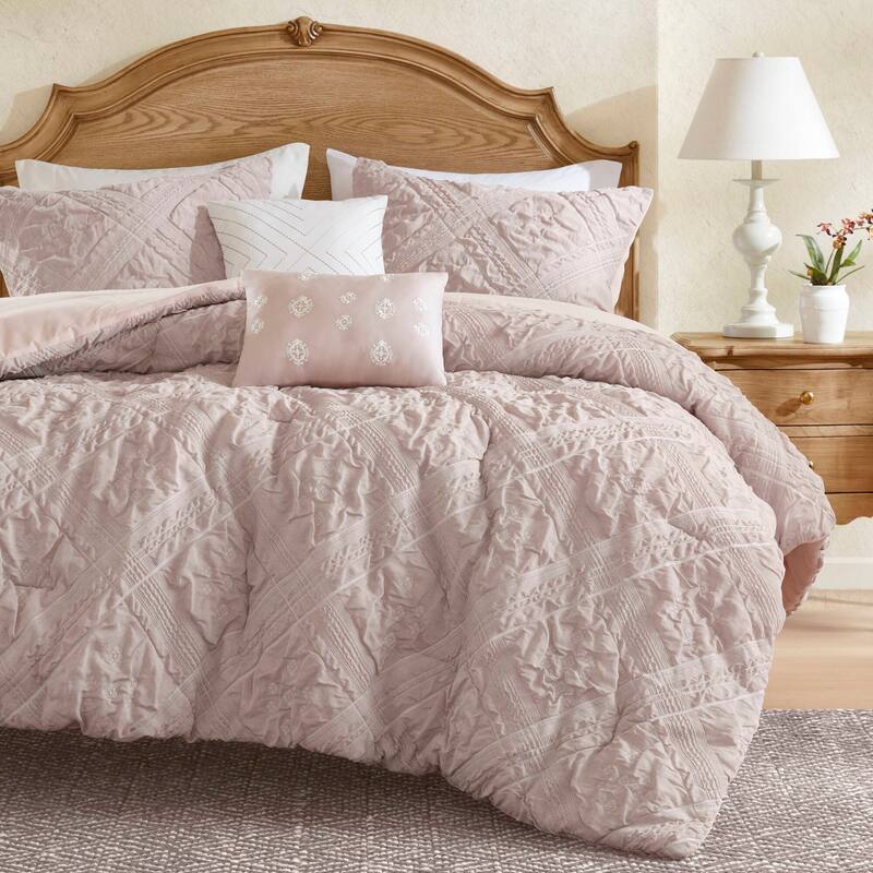 Madison Park Mona 5 Piece Sculpted jacquard comforter set