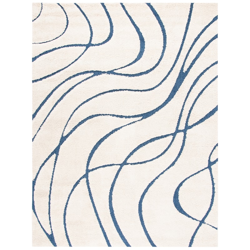 SAFAVIEH Florida Shag Sigtraud Abstract Waves 1.2-inch Area Rug
