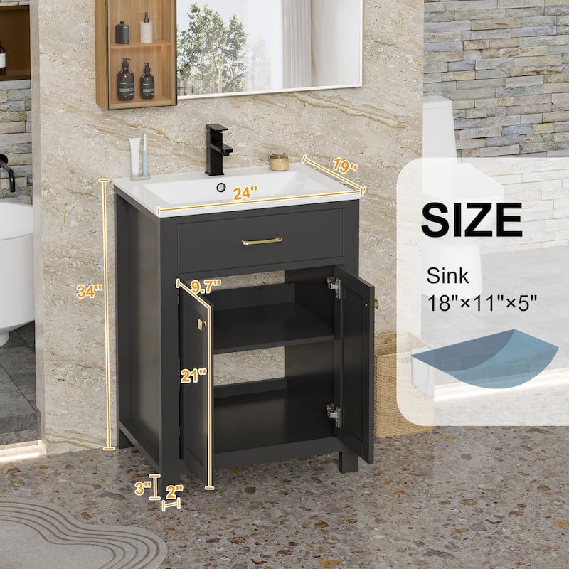 Bathroom Vanity with Sink & Faucet
