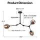 Belladepot Modern Full-angle Adjustable Chandelier with Smoked Glass Shades