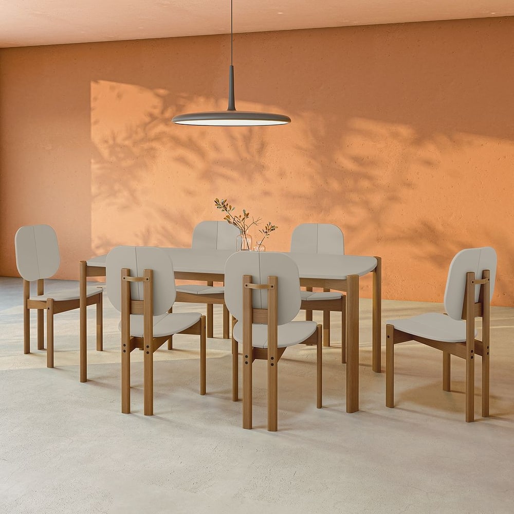 Manhattan Comfort Mid-Century Gales 70.87 Dining Table Set