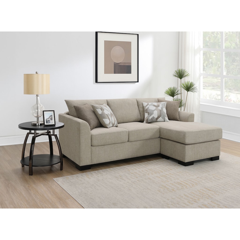 Pacheco Upholstered Sleeper Sectional Chaise Sofa