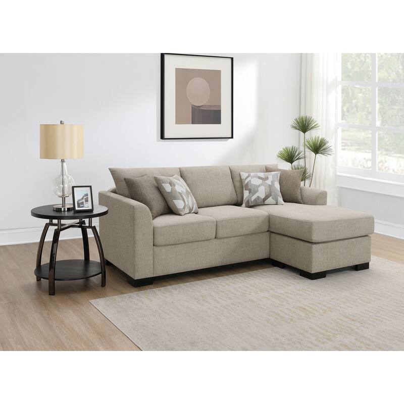Pacheco Upholstered Sleeper Sectional Chaise Sofa - Camel