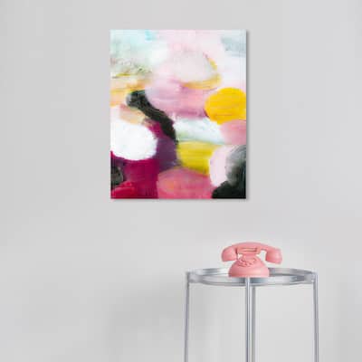 Wynwood Studio Abstract Might Pink and Modern & Contemporary Wall Art Canvas Print