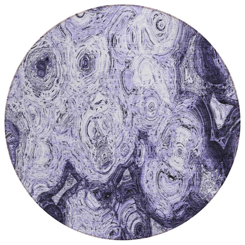 Machine Washable Indoor/ Outdoor Chantille Abstract Waves Rug