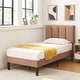 preview thumbnail 25 of 70, Kids Bed Frame, Height Adjustable Upholstered Bed, Twin Size Bed Set of 2