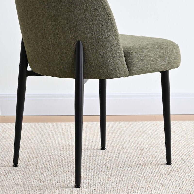 Linen Upholstered Dining Chair(Set of 2)