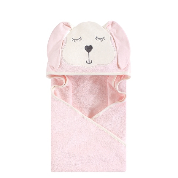 slide 1 of 1, Hudson Baby Infant Girl Cotton Animal Face Hooded Towel, Modern Bunny, One Size - Modern Bunny - One Size One Size - Modern Bunny