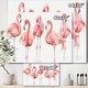preview thumbnail 3 of 6, Porch & Den "Gracefully Pink Shabby flamingo" Farmhouse Premium Canvas Wall Art