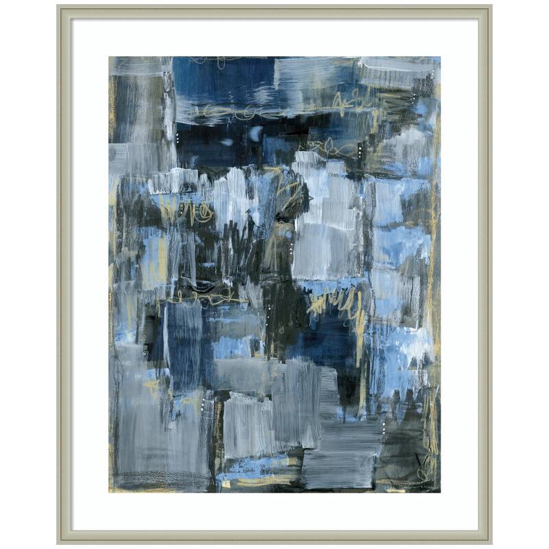 Kate and Laurel Framed Art Thunder Only Happens When its Raining by Leah Nadeau - 34x42 - Silver