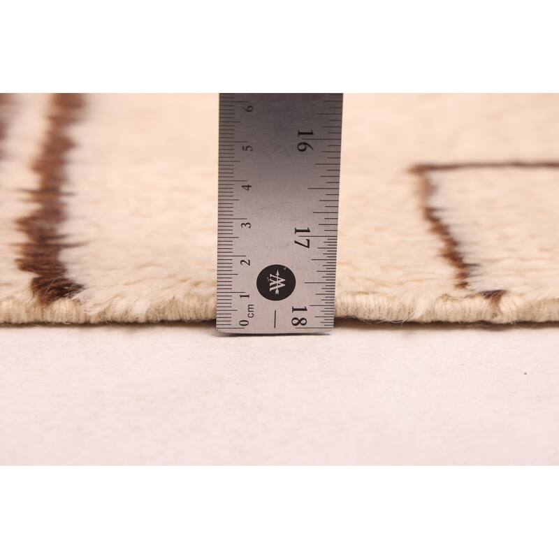 ECARPETGALLERY Hand-knotted Pak Finest Marrakesh Cream Wool Rug - 6'9 x 9'8