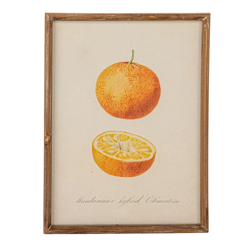 Reclaimed Wood Framed Fruit Print Wall Art