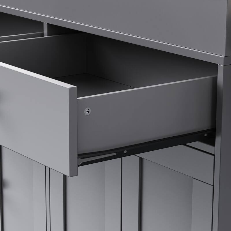 74.5“ Kitchen Island with Extendable Dining Table, Rolling Kitchen Island on Wheels with Spice Rack, Drawers and Cabinets