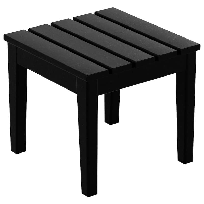 Shoreside HDPE Eco-Friendly All Weather Square Modern 18" Side Table