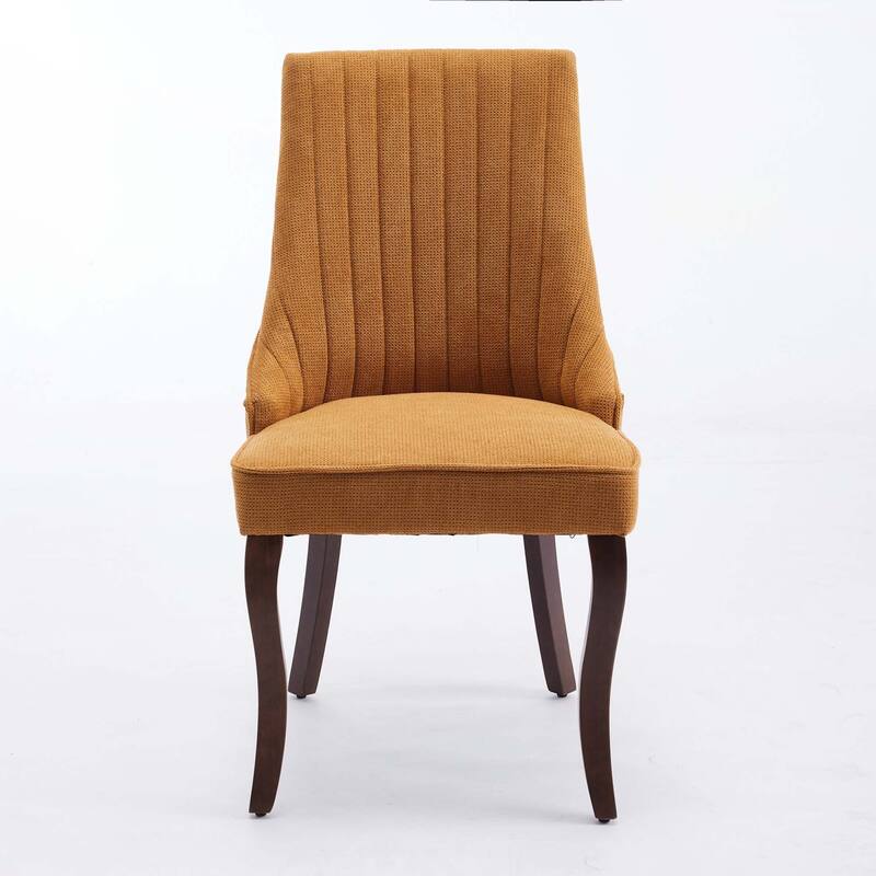 Linen Dining Chairs Channel Kitchen Dinner Chair,Set of 2