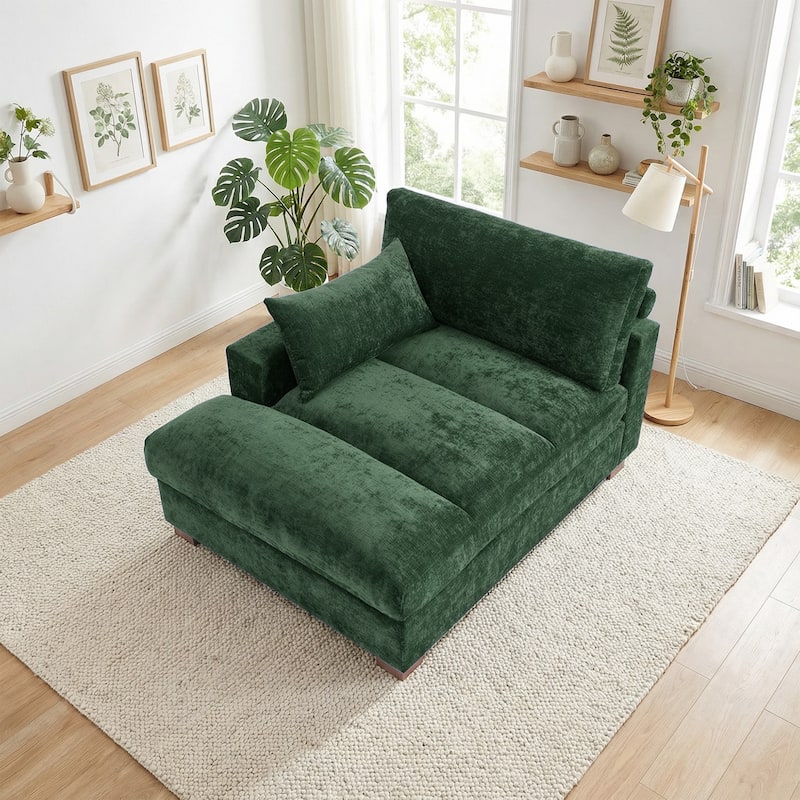 Modern Corduroy L-Shaped Sofa Chaise Lounge Couch