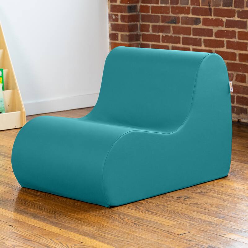Midtown Foam Classroom Chair, Medium Size - For Elementary to Middle School Kids - Premium Vinyl - Royal Blue