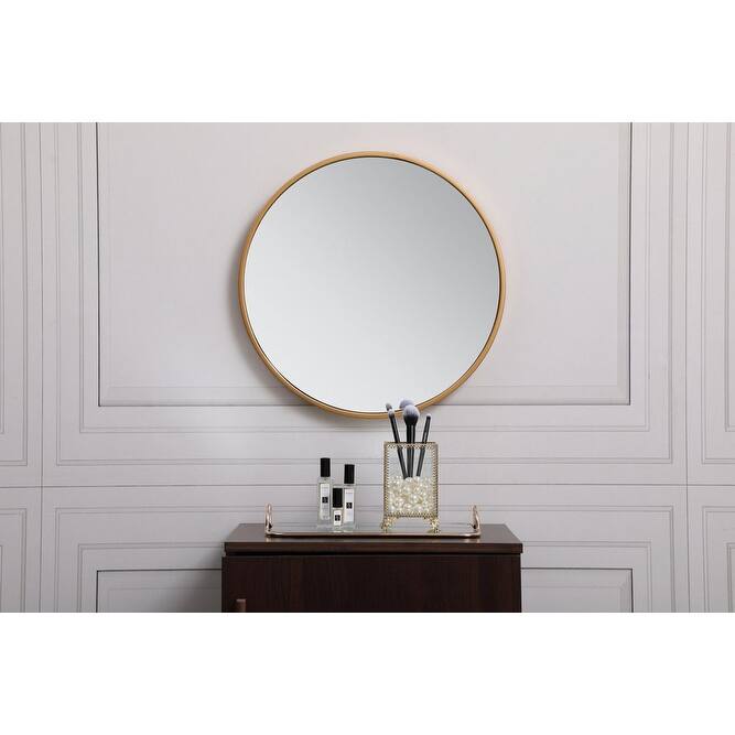 Elegant Lighting Eternity 18" Diameter Circular Beveled Metal Framed