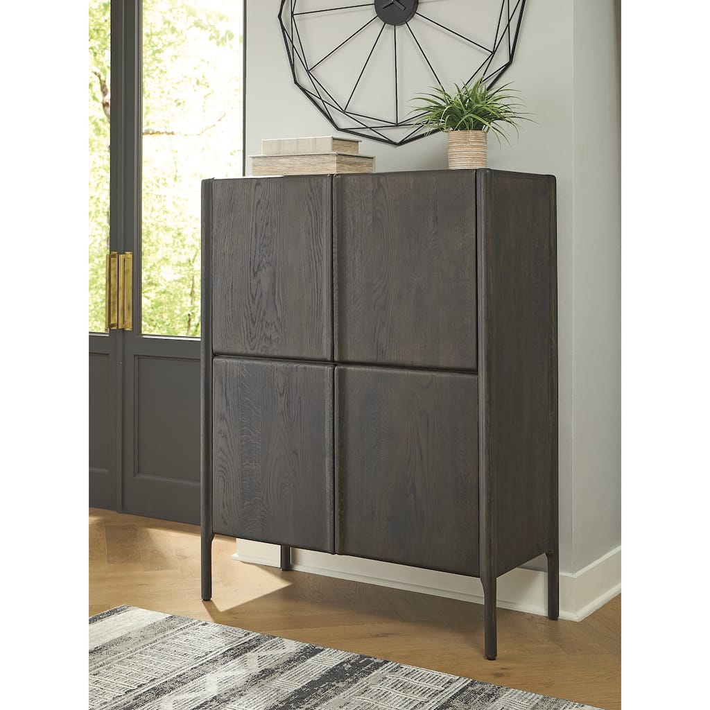 Signature Design by Ashley Orsonal Dark Brown Accent Cabinet - 39.5" W x 17.75" D x 51" H