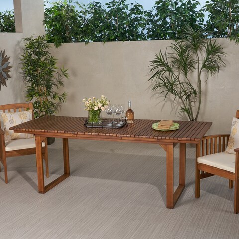 Sorrento Outdoor Wood Dining Table by Christopher Knight Home - 62.25" L x 34.00" W x 30.00" H