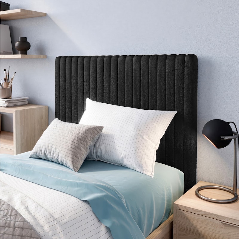 Rainha® - USA Made Plush Foam Dorm Headboard - Black