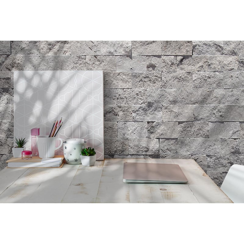 Argento Travertine 3" x 6" Split Face Tile