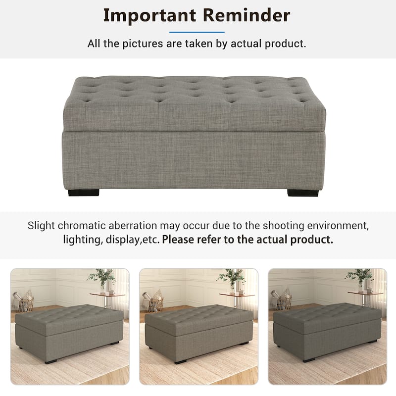 Tufted Sleeper Couch Settee, Ottoman with Folding Sofa Bed, Convertible Ottoman Sleeper with Memory Mattress