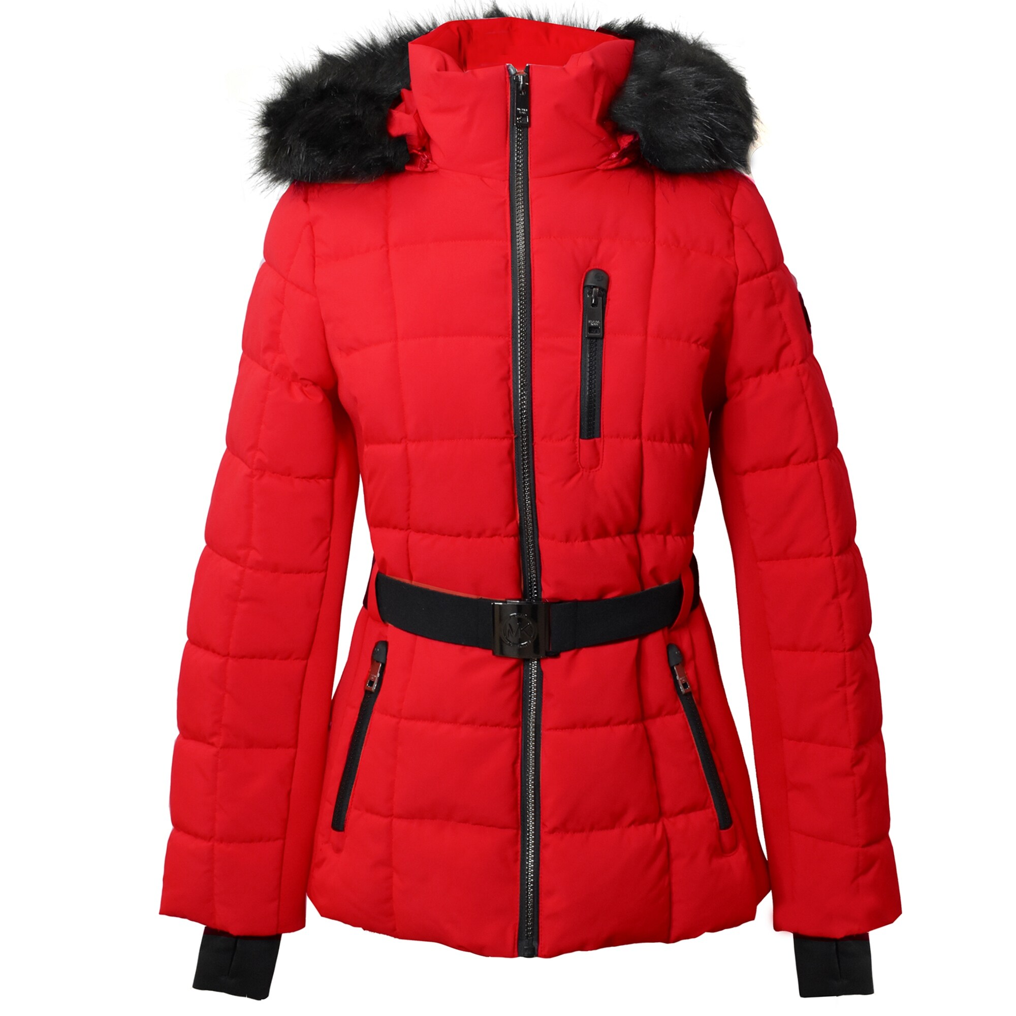 red mk coat