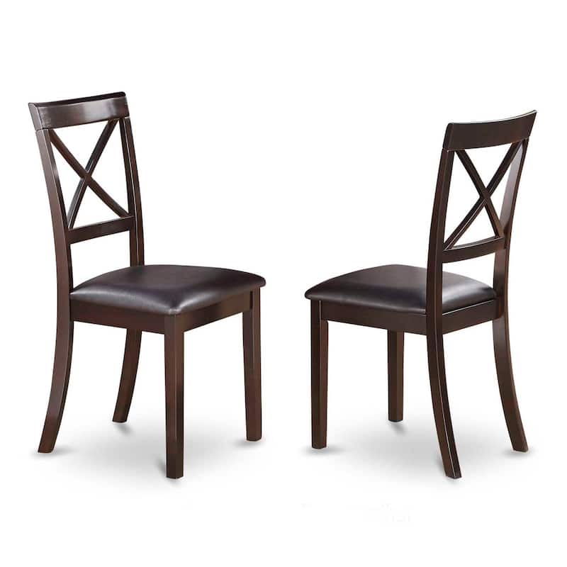 HomeStock 3-Pc Cappuccino Solid Wood Top - Dining Room Set - Seats 4